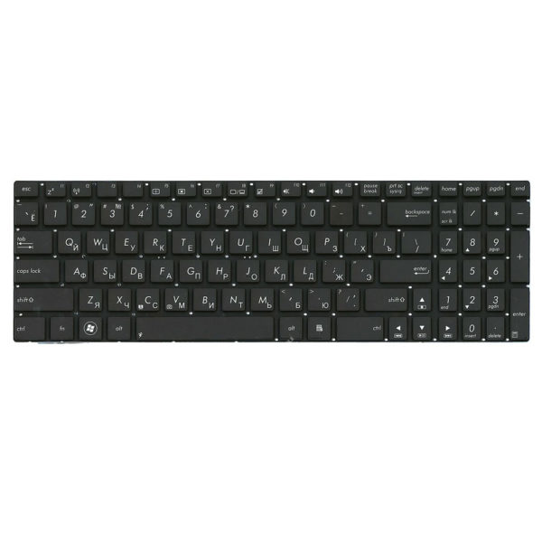 Клавиатура для ноутбука ASUS N56, N56V, N76, N76V Чёрная (без подсветки)