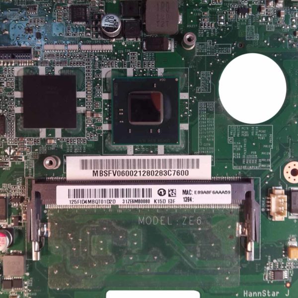 Материнская плата серии INTEL для Acer One D257 (DA0ZE6MB6E0 REV: E MODEL: ZE6) к нетбукам Acer One D257, Gateway LT28