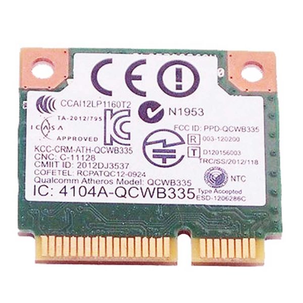 Модуль Wi-Fi + Bluetooh BT 4.0 Mini PCI-E Atheros QCWB335 DW1705 802.11b/g/n