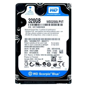 Накопитель (HDD) 2.5″ 320 Gb WD Scorpio Blue WD3200LPVT 5400 rpm 8 МБ SATAII
