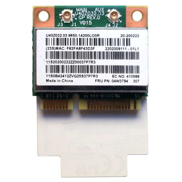 Модуль Wi-Fi + Bluetooth BT 4.0 Anetel Mini PCI-E 802.11b/g/n для ноутбука Lenovo IdeaPad B590, G710 (Модель: MAIN AUX U40Z032.03 GP REV.0)