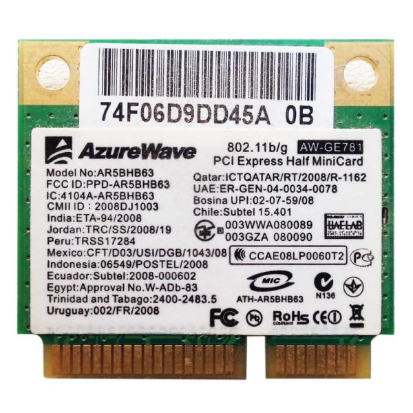 Модуль Wi-Fi Mini PCI-E Atheros AR5BXB63 802.11b/g