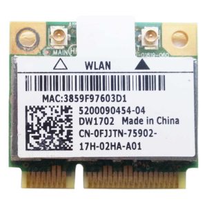 Модуль Wi-Fi + Bluetooh BT 3.0 Mini PCI-E Atheros AR5B195 802.11b/g/n (DW1702, CN-0FJJTN, ATH-AR5B195)
