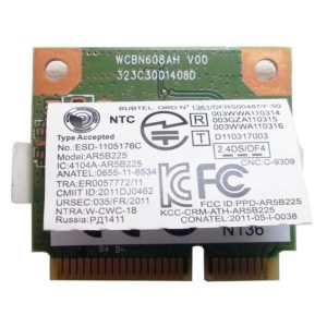 Модуль Wi-Fi + Bluetooh BT 4.0 Mini PCI-E Atheros AR5B225 802.11b/g/n для ноутбука Lenovo IdeaPad G500, G505, G505s (WCBN608AH V00)