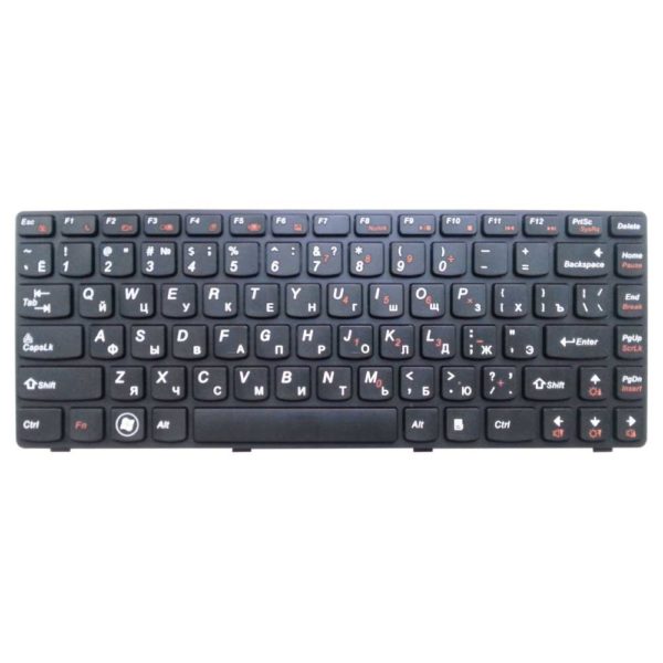 Клавиатура для ноутбука Lenovo IdeaPad B470, G470, G470AH, G470GH, G475, V470, V470c, Z470, Z370 Black Чёрная (G470-US)
