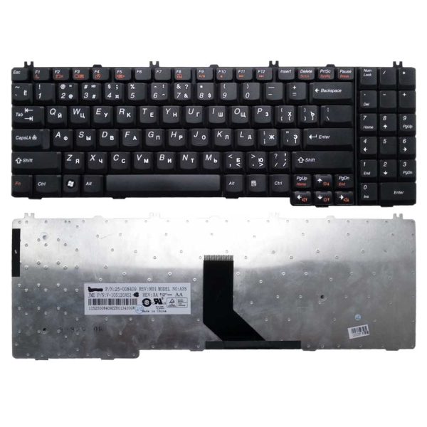 Клавиатура для ноутбука Lenovo IdeaPad B550, B560, G550, G555, V560, V565 Black Чёрная (25-008409, V-10512AS1, A3S)
