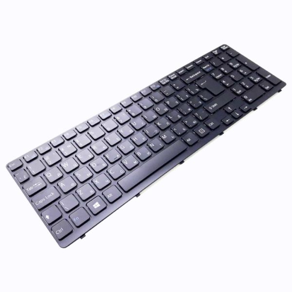 Клавиатура для ноутбука Sony Vaio E15, E17, SVE15, SVE17 Black Чёрная, Рамкa (MP-11K76RU-920)