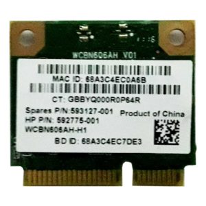Модуль Wi-Fi + Bluetooh BT 3.0 Mini PCI-E Atheros AR5B195 802.11b/g/n (593127-001, 592775-001, WCBN606AH-H1, ATH-AR5B195, Atheros AR5B195)