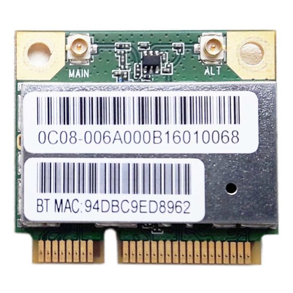 Модуль Wi-Fi + Bluetooth 4.0 Combo PCIe minicard AzureWave AR5B225 802.11 b/g/n для ноутбука DNS A35FB, DNS 0156796 (AW-NB100H)