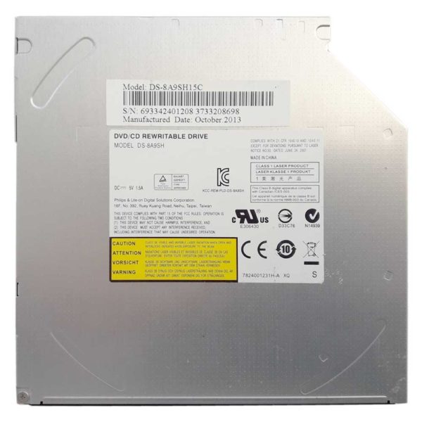 Привод DVD+RW Philips&LiteOn DS-8A9SH 8x SATA 12.7 мм для ноутбука Lenovo IdeaPad Z570, Z575 без панели (DS-8A9SH15C) Б/У