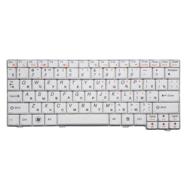 Клавиатура для ноутбука Lenovo IdeaPad S10-2, S10-3C, S11 White Белая (MP-08F53SU-6861, S11-RU, 25-008442) Б/У