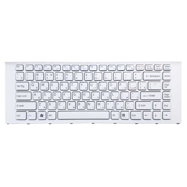 Клавиатура для ноутбука Sony Vaio PCG-61211V, VPC-EA, VPCEA с рамкой, White Белая (012-104A-3201, 148792471, 550102L13-203-G)