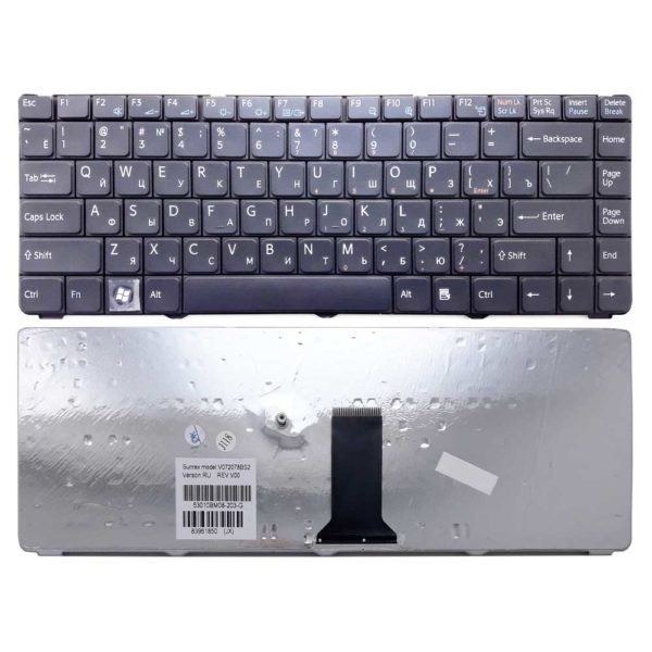 Клавиатура для ноутбука Sony Vaio VGN-NR, VGN-NS, VGNNR, VGNNS Black Чёрная (V072078BS2, 53010BM08-203-G, 83961850)