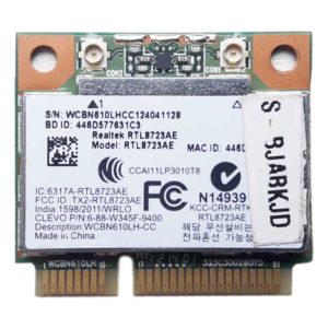 Модуль Wi-Fi 802.11b/g/n + Bluetooth 4.0 для ноутбука DNS C15B, C17B, W253, W270, W271, NH5KB11, Toshiba C850, L850, C855, L855 (Realtek RTL8723AE, WCBN610LH, WCBN610LH-CC)