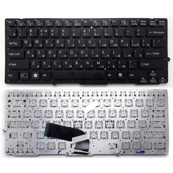 Клавиатура для ноутбука Sony Vaio VPC-SD, VPC-SB, VPCSD, VPCSB Black Чёрная, без рамки (148949641, 9Z.N6BBF.00R)