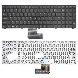 Клавиатура для ноутбука DNS C15, C15A, C15B, C17, C17A, C17B маленькая клавиша «Enter», с рамкой,  Black Черная (OEM)