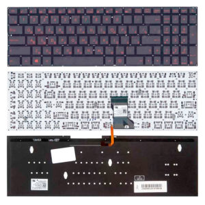 Клавиатура с подсветкой для ноутбука Asus G501, G501J, G501JW, G501V, G501VW, N501, N501J, N501JW, N501V, N501VW, Q501, UX501, UX501J, N541 Black Черная (9Z.N8SBQ.V0R)