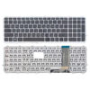 Клавиатура для ноутбука HP Envy 15-j000, 17-j000, 15-jXXX, 17-jXXX с серебристой рамкой (OEM)